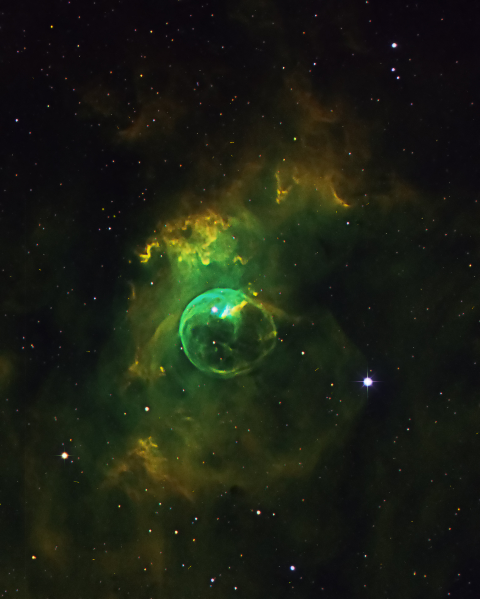 Bubble Nebula NGC 7635 Telescope Live